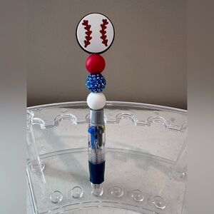 Baseball Color Changing Handmade Beaded Pen
